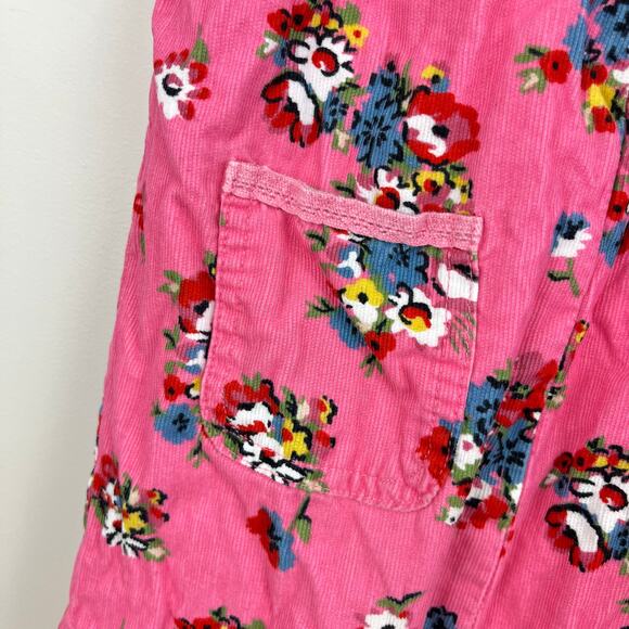 Mini Boden Pink Floral Corduroy Jumpsuit Overalls 12-18 Months - Picture 8 of 9
